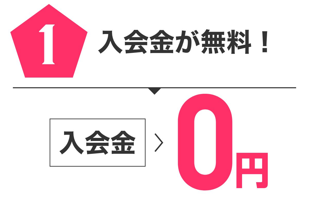 特典1 入会金が無料